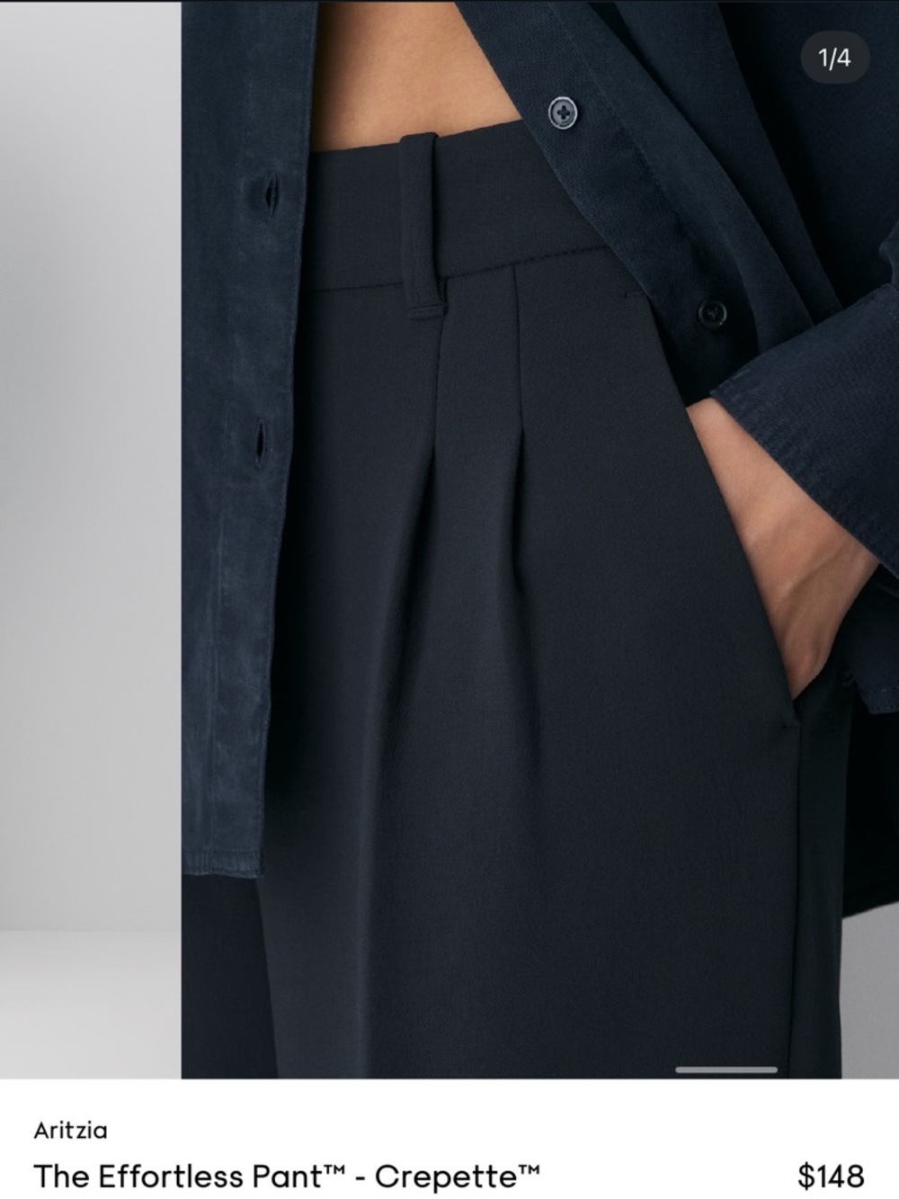 Aritzia Effortless Pant in Black